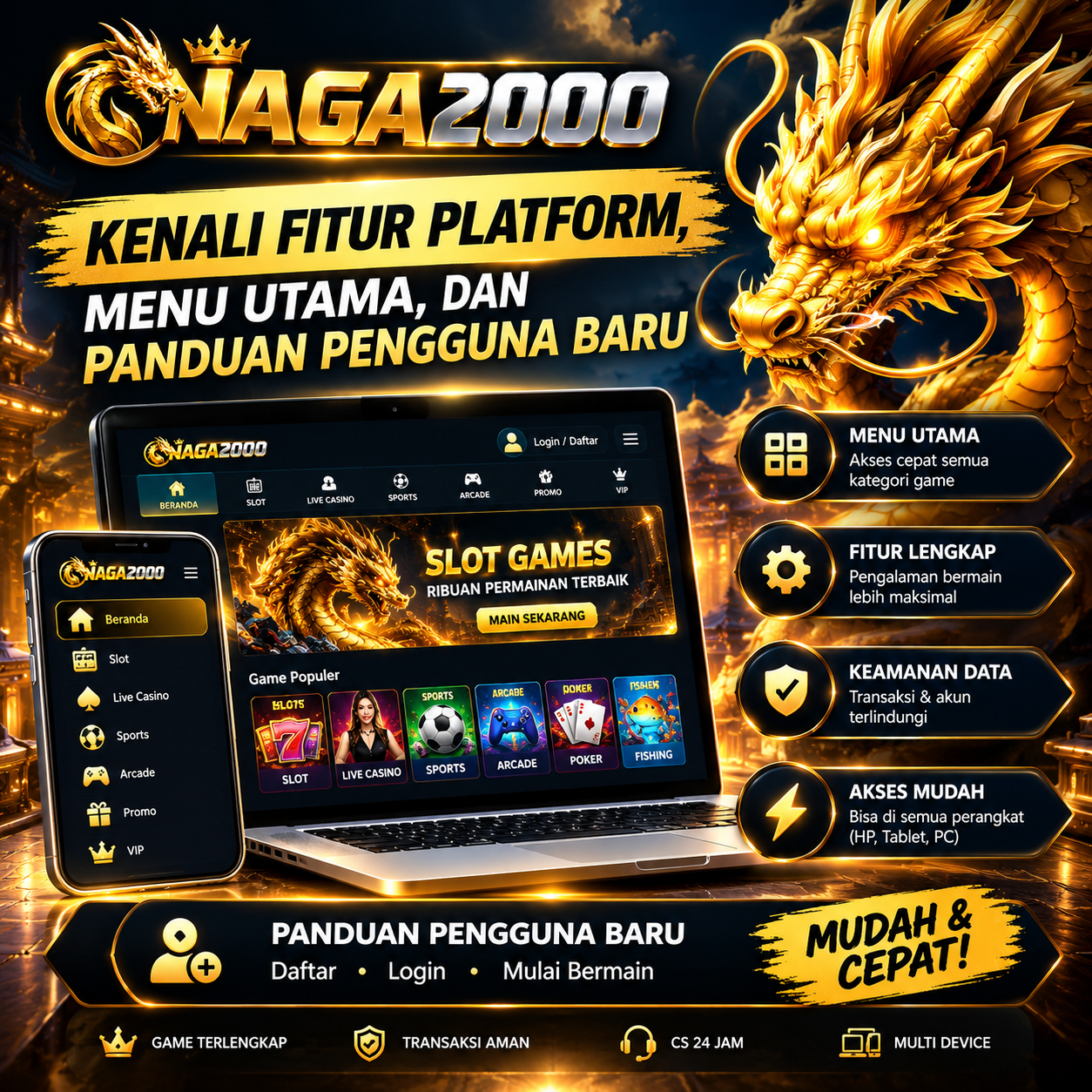 NAGA2000: Kenali Fitur Platform, Menu Utama, dan Panduan Pengguna Baru